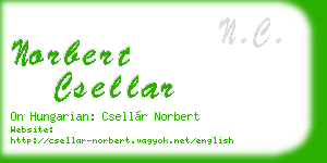 norbert csellar business card