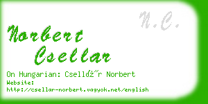 norbert csellar business card